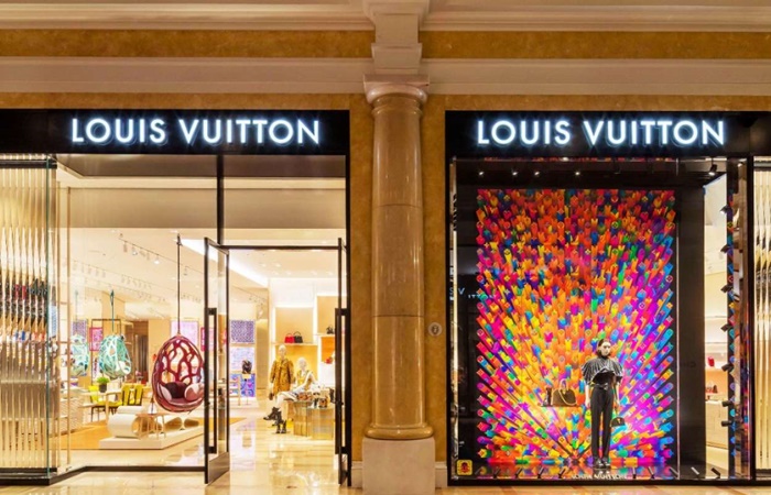 Exterior of a Louis Vuitton store in Caesars Palace hotel in Las